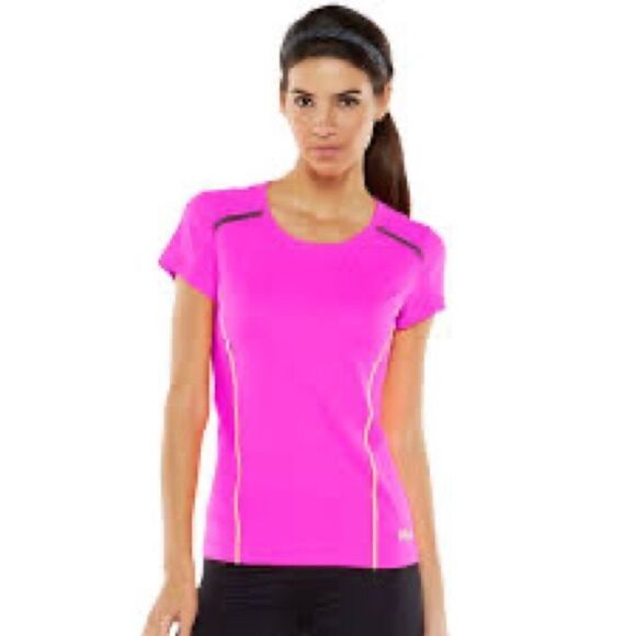 FILA Sport Pink Running Athletic Tee Shirt pocket Sz M - Picture 4 of 9